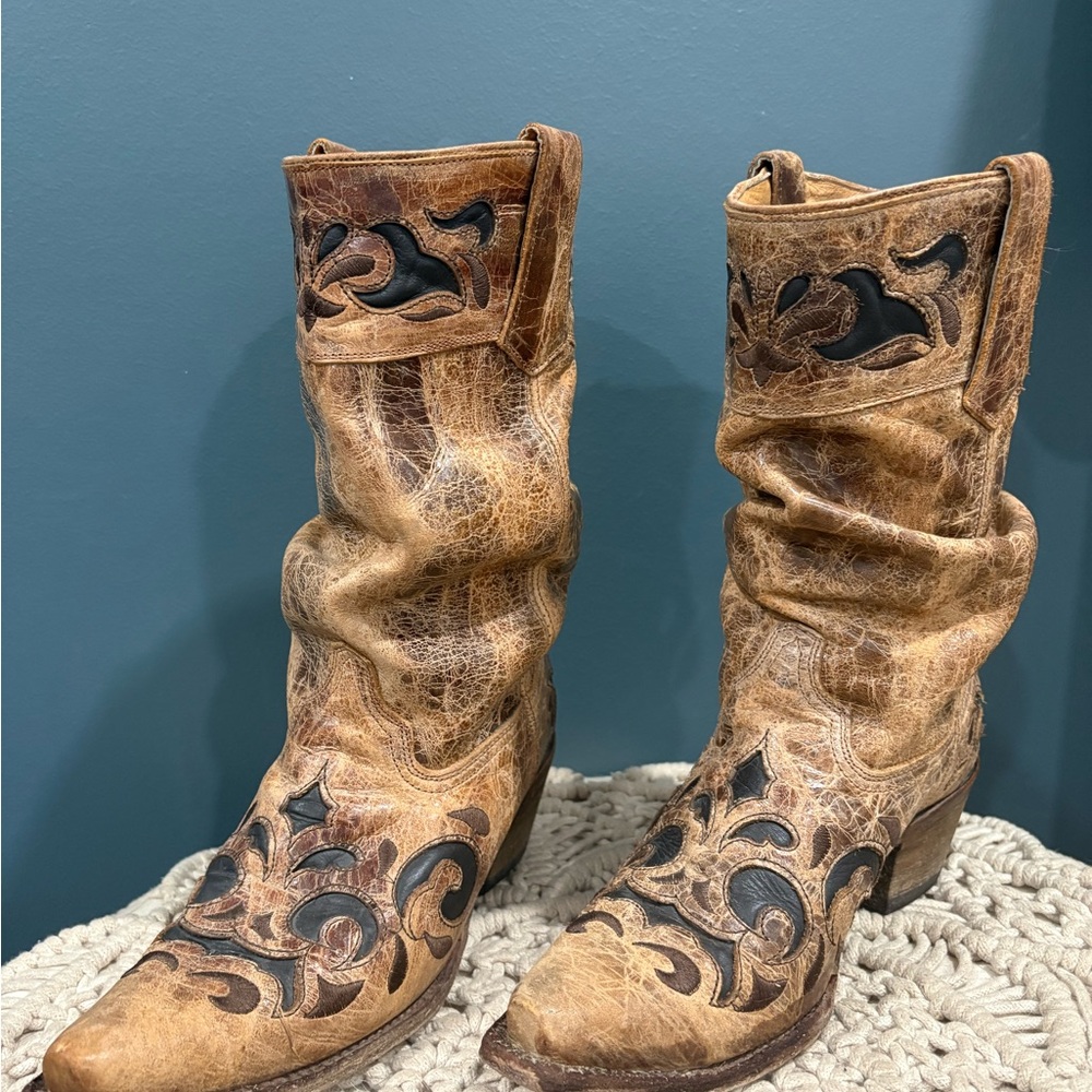 Brown Western Heeled Boots
